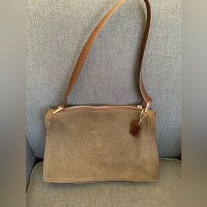 Vintage olive green Coach bag.